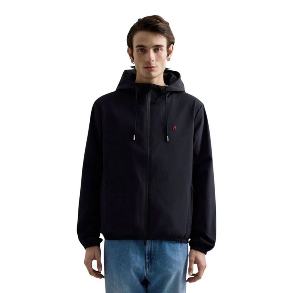 Replay Black Polyester Shell Men's Jacket